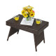 Πτυσσόμενο Τραπέζι Σαλονιού Εξωτερικού Χώρου Rattan 60 x 40 x 40 cm Costway HW69576