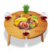 Πτυσσόμενο Ξύλινο Στρογγυλό Τραπέζι Εξωτερικού Χώρου με 4 Θέσεις για Ποτήρια Κρασιού 30 x 30 x 15 cm Bakaji 02839381