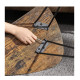 Σετ Μεταλλικά Βοηθητικά Τραπέζια Nesting 60 x 38 x 47.5 cm 2 τμχ VASAGLE LNT012B01