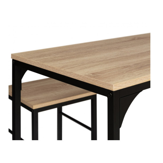 Σετ Μεταλλικό Ορθογώνιο Τραπέζι - Bar 100 x 60 x 95 cm με 4 Σκαμπό Memphis Idomya 30080278