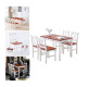 Σετ Ξύλινο Τραπέζι Κουζίνας 108 x 64 x 73 cm με 4 Καρέκλες Hoppline HOP1001322