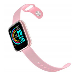 Smartwatch Y68S με Μετρητή Καρδιακών Παλμών Χρώματος Ροζ SPM Y68S-Pink