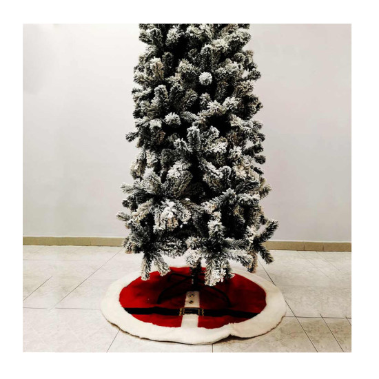 Στρογγυλή Γούνινη Χριστουγεννιάτικη Ποδιά Δέντρου 100 cm Bakaji 02814834