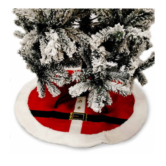 Στρογγυλή Γούνινη Χριστουγεννιάτικη Ποδιά Δέντρου 90 cm Bakaji 02814833