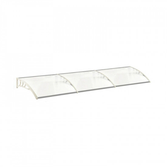 Τριπλό Πλαστικό Κιόσκι - Τέντα Πόρτας Εισόδου 300 x 90 cm Χρώματος Λευκό Hoppline HOP1000696-5