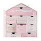 Βρεφικό Κουτί Αναμνήσεων με 10 Θήκες Birth Box 20.8 x 30.5 x 9.4 cm Χρώματος Ροζ Atmosphera 127310-Pink