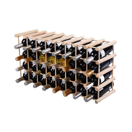 Ξύλινη Κάβα Κρασιών - Μπουκαλοθήκη 40 Θέσεων 43.5 x 24 x 84.5 cm Hoppline HOP1001311