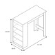 Ξύλινο Ορθογώνιο Τραπέζι - Μπαρ με 4 Ράφια 115 x 50 x 103 cm Home Deco Factory HD0052
