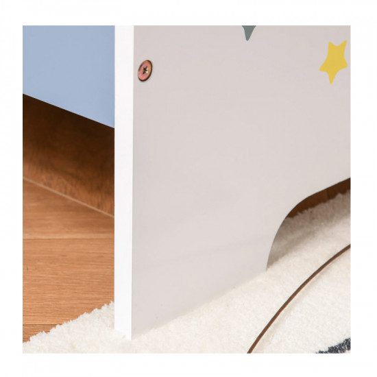 Ξύλινο Χαμηλό Μονό Παιδικό Κρεβάτι 143 x 74 x 59 cm για Στρώμα 140 x 70 x 5-10 cm HOMCOM 311-021
