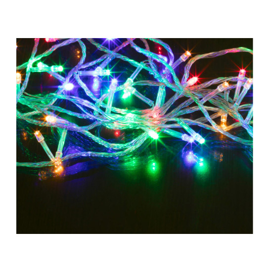 Χριστουγεννιάτικα Πολύχρωμα Λαμπάκια LED Μπαταρίας 50 τμχ Idomya 40004174