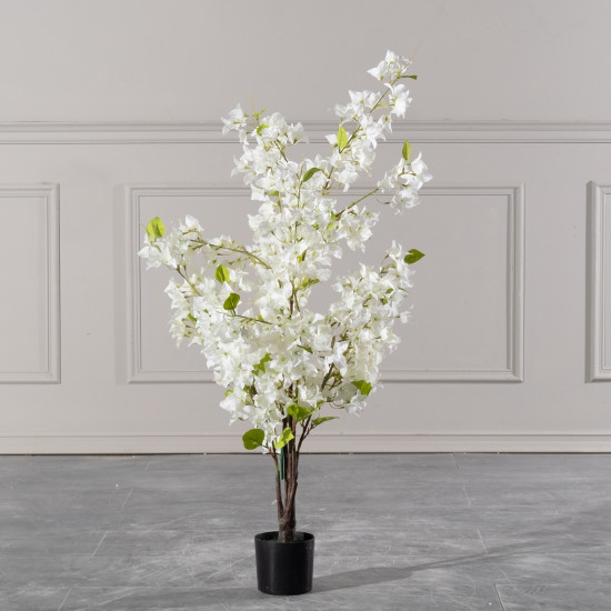 Supergreens Τεχνητό Δέντρο Βουκαμβίλια "Spectabilis" Λευκό 55x55x120 εκ.