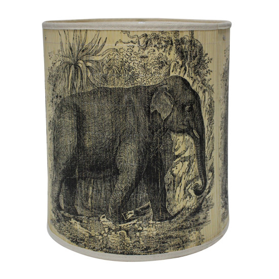 Supergreens Φωτιστικό Επιτραπέζιο Bamboo "Travelling Elephant" Εκρου 35x35x40,5 εκ.