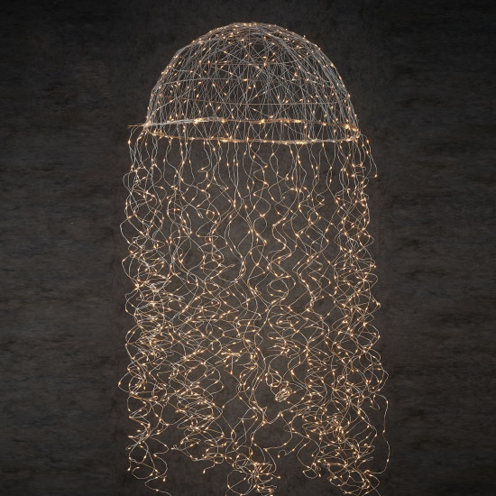 Supergreens Φωτιστικό Οροφής "Jellyfish" Ασημί με 1280 Led 60x200 εκ.