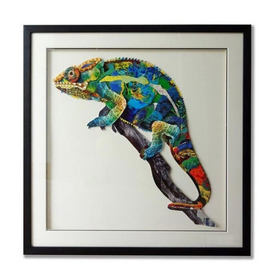 Supergreens Πίνακας Κολάζ “Chameleon” 75x75 εκ.