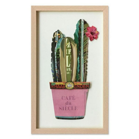 Supergreens Πίνακας Κολάζ “Cactus” 30x50 εκ.