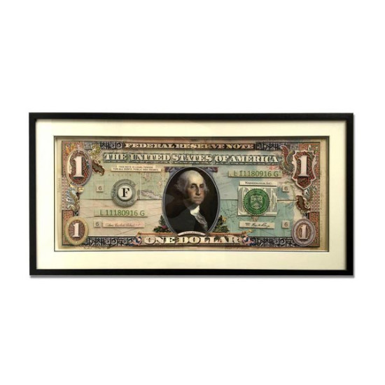 Supergreens Πίνακας Κολάζ “US Dollar” 50x100 εκ.