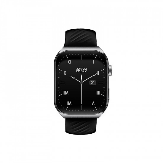 QCY Watch GS2 S5 Black - 1,96" large AMOLED touch, 410x502 60Hz, 100+ faces Call BT Smart Watch IPX8