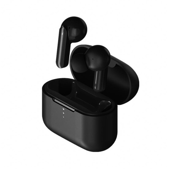 QCY T10 TWS BLACK Dual Armature Driver 4-mic noise cancel. True Wireless Earbuds Quick Charge 600mAh