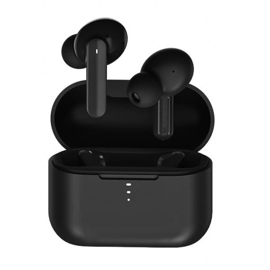 QCY T10 TWS BLACK Dual Armature Driver 4-mic noise cancel. True Wireless Earbuds Quick Charge 600mAh