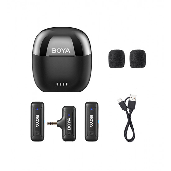 BOYA BY-WM3T-M2  2,4GHz Mobile wireless mic For Camera 3.5Jack (2 transmitters, two person vlog)
