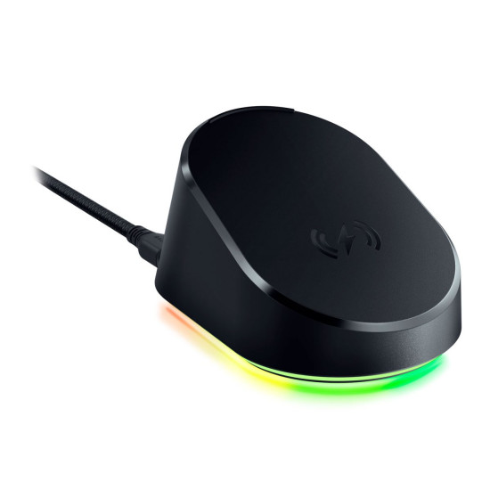 Razer MOUSE DOCK PRO - 4K Polling Rate - Magnetic Wireless Charging - Anti-Slip Base - Chroma RGB