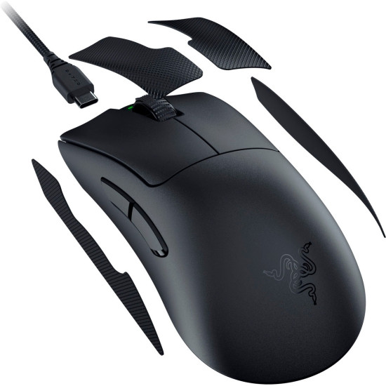 Razer DEATHADDER V3 PRO BLACK - 8K Polling Rate - 64g Wireless Gaming Mouse - 90H Battery - 30K DPI