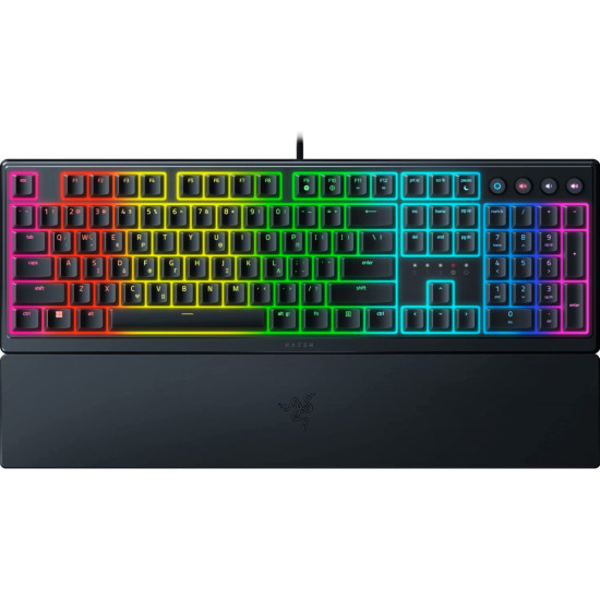 Razer ORNATA V3 Gaming Keyboard - Low Profile Mecha-Membrane Switches - Split Resist - RGB - GR