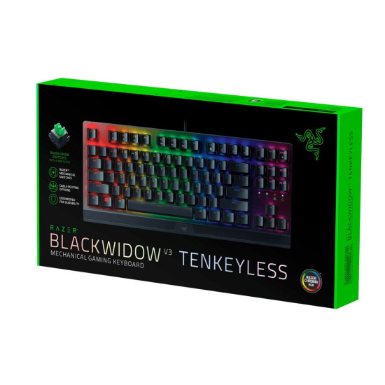 Razer BLACKWIDOW V3 TENKEYLESS Mechanical Gaming Keyboard GR Layout - Green Switches