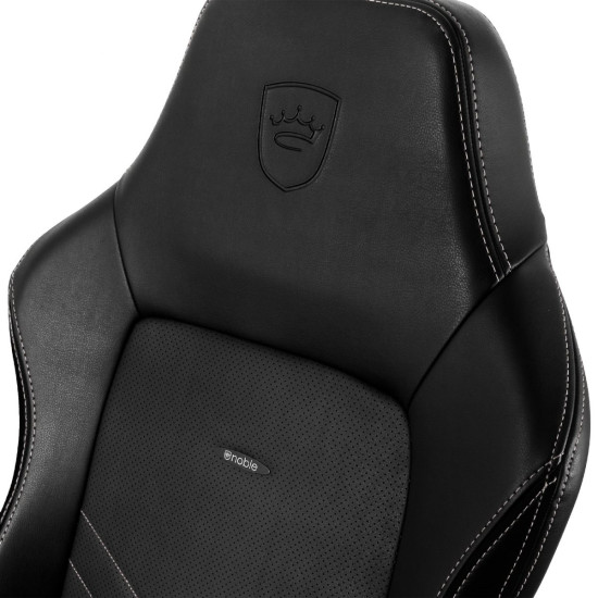 noblechairs HERO Gaming Chair - cold foam, steel armrests,  60mm casters, 150kg - black/platinum