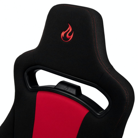 Nitro Concepts E250 Gaming Chair - Quality Fabric & Cold Foam - Black Red