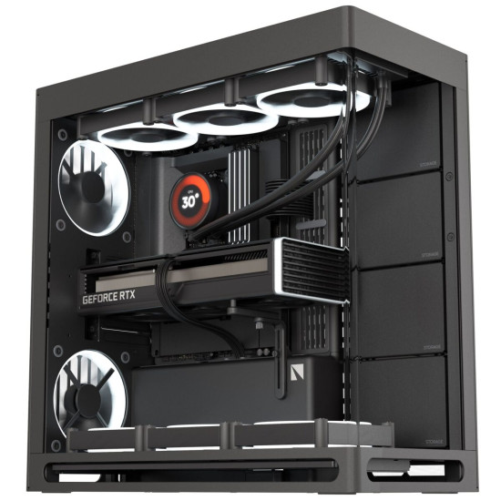 HAVN HS 420 black Premium Midi Tower Case - without vertical GPU support