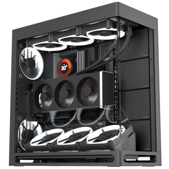 HAVN HS 420 VGPU black Premium Midi Tower Case - with vertical GPU support