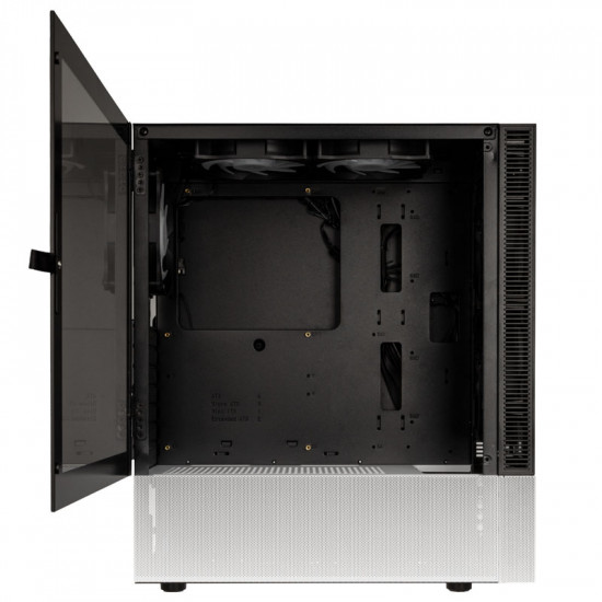 Kolink Observatory MX Glass ARGB Midi Tower Case – Black/White (with 5 ARGB fans - 2x140mm & 3x120mm