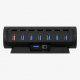 Streamplify HUB CTRL 7, 7x USB 3.0 Type A, RGB, 12V, EU Power Cable - black