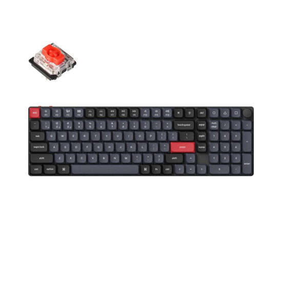 Keychron K17 Pro (K17P-H1) QMK/VIA Wireless Custom Mechanical Keyboard-Red Switch-Hot Swap-US