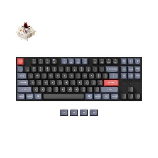 Keychron K8 Pro (K8P-H3) QMK/VIA Wireless Mechanical Keyboard - Brown Switch - (Hot Swappable) US