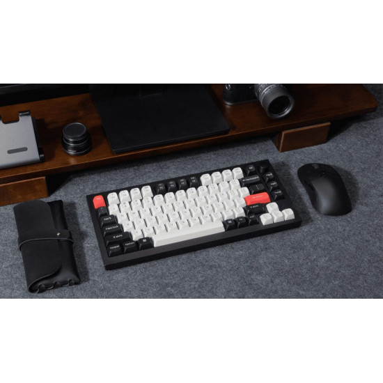 Keychron Q1 HE (Q1H-P1) QMK White Wireless Custom Hall Effect Keyboard Purple Switch US Layout