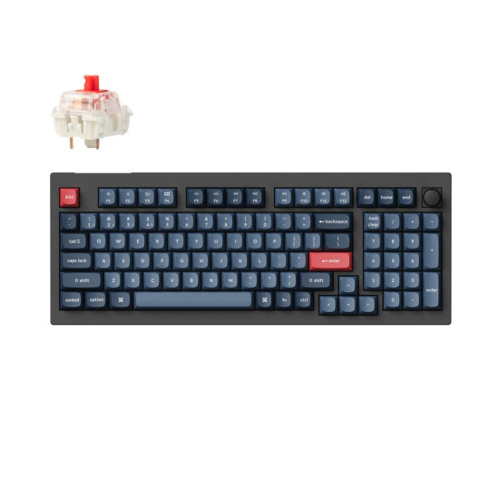 Keychron V5 Max QMK/VIA (V5M-D1) Wireless (BT/2,4/Wired) Custom Mechanical Keyboard Red Switch US