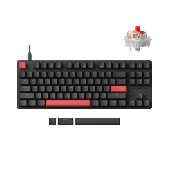 Lemokey X1 QMK/VIA (X1-A1) Wired Mechanical Keyboard 80% Red Switch US Layout