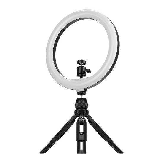 Streamplify Light 10 Streaming Ring Light - Black - 26cm & tripod - selfie stick