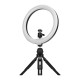 Streamplify Light 10 Streaming Ring Light - Black - 26cm & tripod - selfie stick