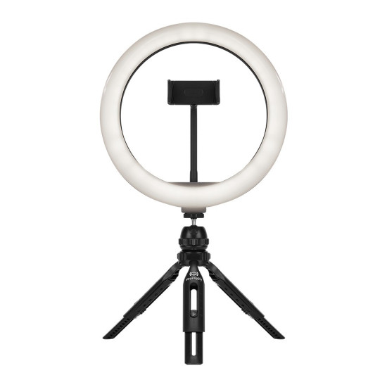 Streamplify Light 10 Streaming Ring Light - Black - 26cm & tripod - selfie stick