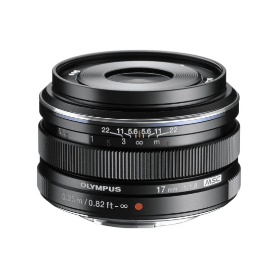 Olympus 17mm 1:1.8 BLACK M.ZUIKO DIGITAL (EW-M1718) Lense Micro FT