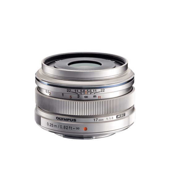 Olympus 17mm 1:1.8 SILVER M.ZUIKO DIGITAL (EW-M1718) Lense Micro FT