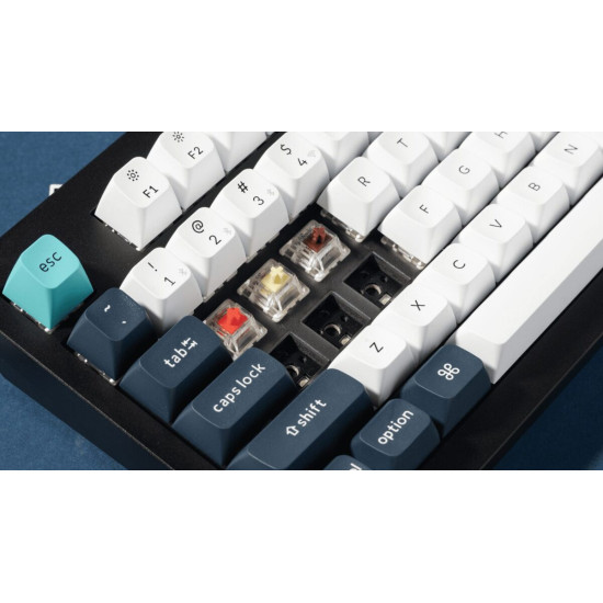 Keychron Q5 Max (Q5M-P1) QMK/VIA Wireless Custom Mechanical White Keyboard-Red Switch US Layout