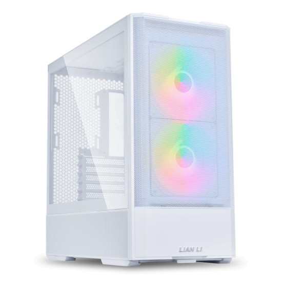 Lian Li LANCOOL 207 White - ATX PC Case (4 ARGB FANS) 2 x front 140 PWM & 2  bottom 120 PWM reverse