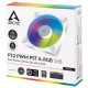 Arctic P12 PWM PST A-RGB White 0dB – 120mm Pressure optimized case fan PWM controlled speed with PST