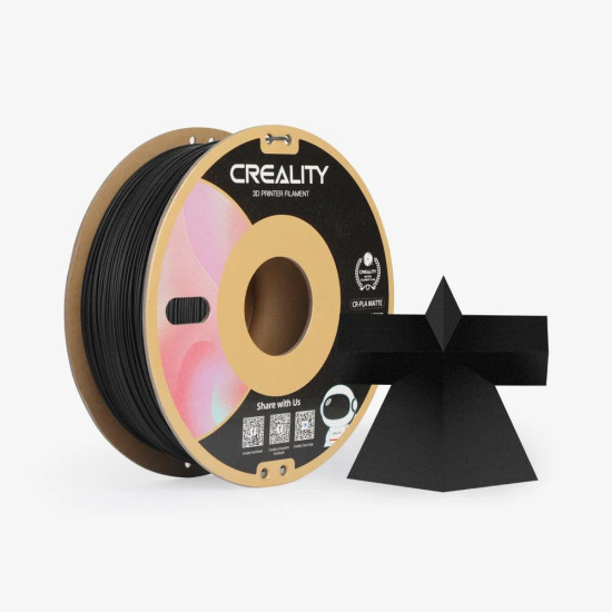 CREALITY CR-PLA Matte Black, 3D Printer Filament 1 kg Spool,1.75mm (3301010297)