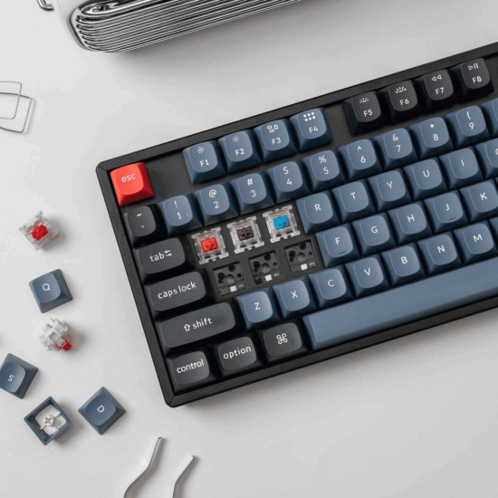 Keychron K8 Pro (K8P-J2) QMK/VIA Wireless Mechanical Keyboard Blue Switch (Hot-Swap) 80% Us Layout