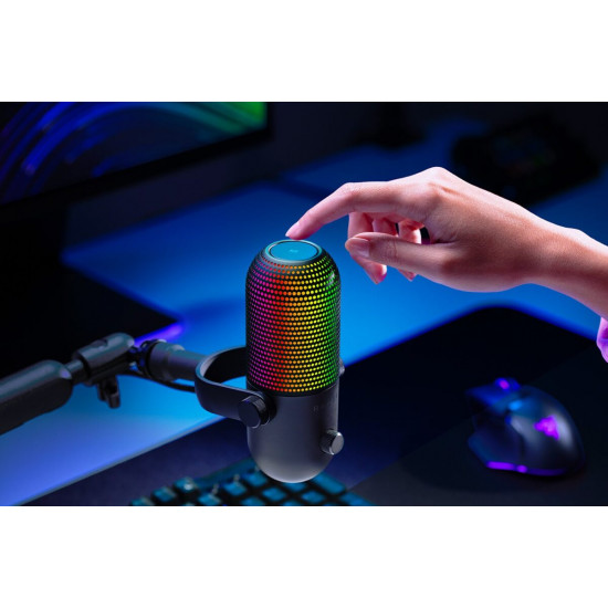 Razer SEIREN V3 CHROMA - RGB USB Condenser Microphone - Gain Limiter - Build-in Shock Absorb